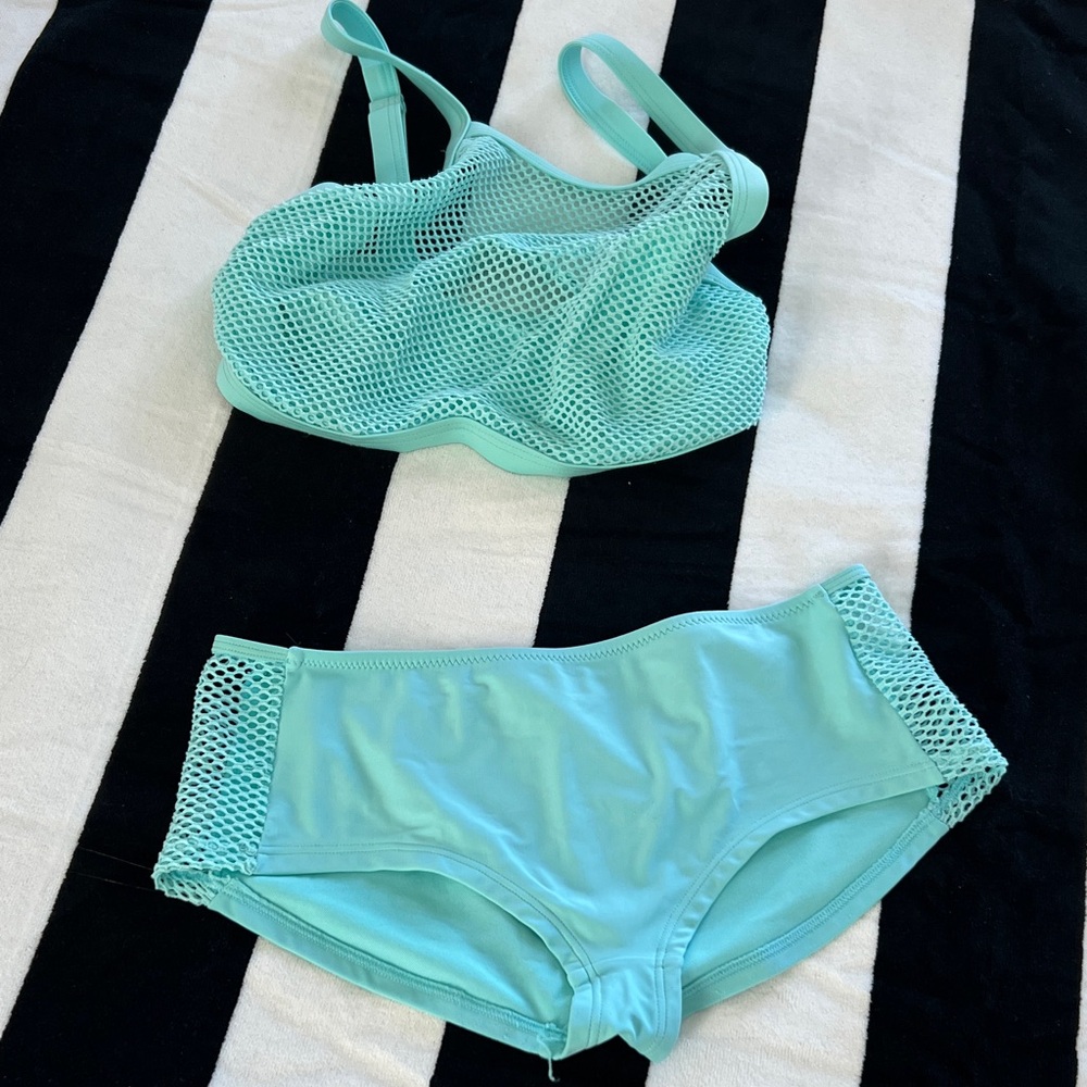 Profile Blush Aqua Mesh Bikini Set